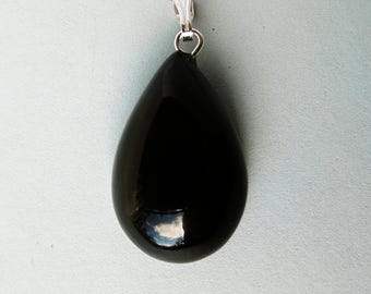 Whitby Jet Teardrop Pendant