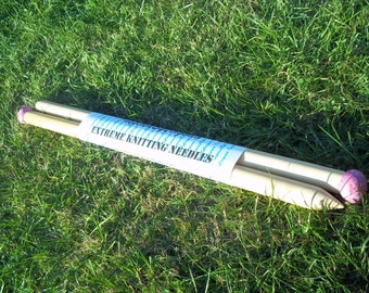 Extreme knitting needles/ super-sized hardwood knitting needles