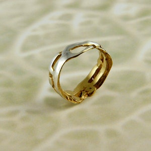 Gold band ring,Organic gold ring, wedding ring, gold band, organic ring, gold organic ring, twig ring gold, gold ring, mens ring,quirky ring