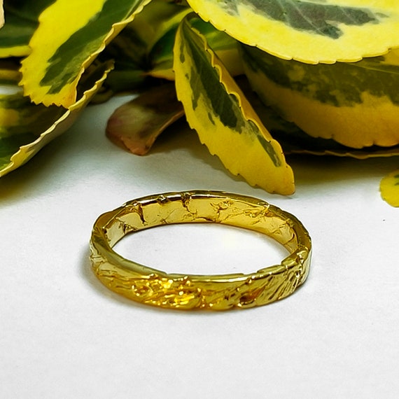Gold Ring organic Gold Ring thin Gold Ring gold Band Ring wedding