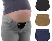 Mutterschaft Bauch Gürtel Mutterschaft Gürtel Mutterschaft Hosen Taille Extender wählen Sie eine der 3 Stoff-Panel Farben Schwangerschaft Hose Jeans Rock Extender