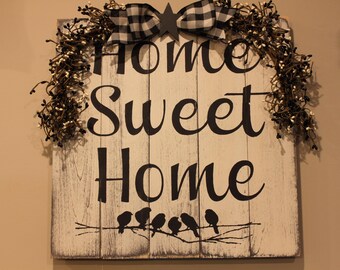 HOME SWEET HOME Distressed Pallet Sign