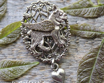 Boston Terrier Angel Pin, Boston Terrier Sympathy Gift, Boston Terrier Memorial, Pet Memorial Jewelry