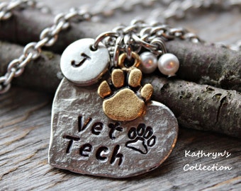 Vet Tech Necklace, Vet Tech Jewelry, Vet Tech, Occupation Jewelry, Gift for Vet Tech