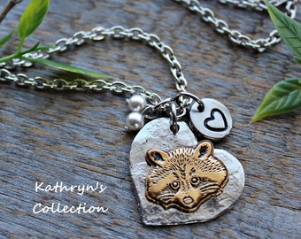 Raccoon Necklace, Raccoon Jewelry, Raccoon Gift, Gift for Raccoon Lover, Raccoons