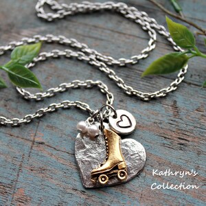 Rollerskate Necklace, Rollerskate Necklace Jewelry, Rollerskater, Rollerskating Gift, Quad Skating, Jam skating, Roller Derby