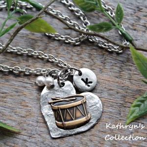 Drum Necklace, Drummer, Gift for Drummer, Marching Band, Snare Drum