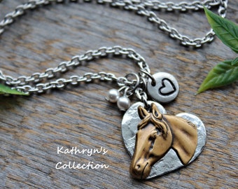 Horse Necklace, Horse Jewelry, Horse Lover Gift, Cowgirl Jewelry, Equestrian Jewlery, Riding Jewelry