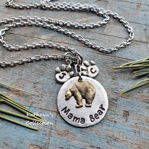 Mama Bear Necklace, Mama Bear Jewelry, Momma Bear, Mom Necklace, Gift for Mom, Mother's Day