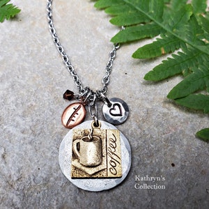 Coffee Necklace, Coffee Lover, Coffee Jewelry, Barista Necklace