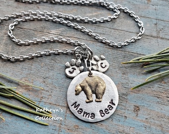 Mama Bear Necklace, Mama Bear Jewelry, Momma Bear, Mom Necklace, Gift for Mom, Mother's Day