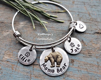 Mama Bear Bracelet, Momma Bear, New Mom Gift, Mama Bear Jewelry, Gift for Mom, Mother's Day Gift