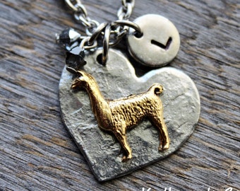 Llama Necklace, Llama Jewelry, Llama Gift, Llama Lover, Llama Mama