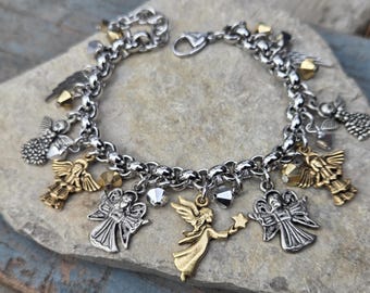 Angels Charm Bracelet, Angel Jewelry