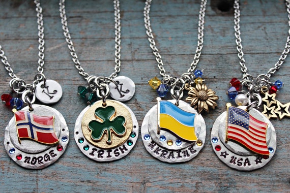 Sweden Necklace, Swedish Jewelry, Sweden Jewelry, Swedish