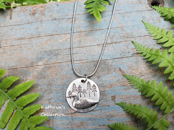 Loon Necklace, Loon Jewelry, Common Loon