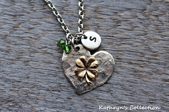 Shamrock Necklace, Irish Necklace, Four leaf Clover Jewelry, Good Luck Necklace, Irish Necklace, Clover Necklace