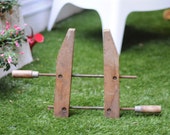 Antique Wooden Carpenter 39 s Clamp - Fully Functional