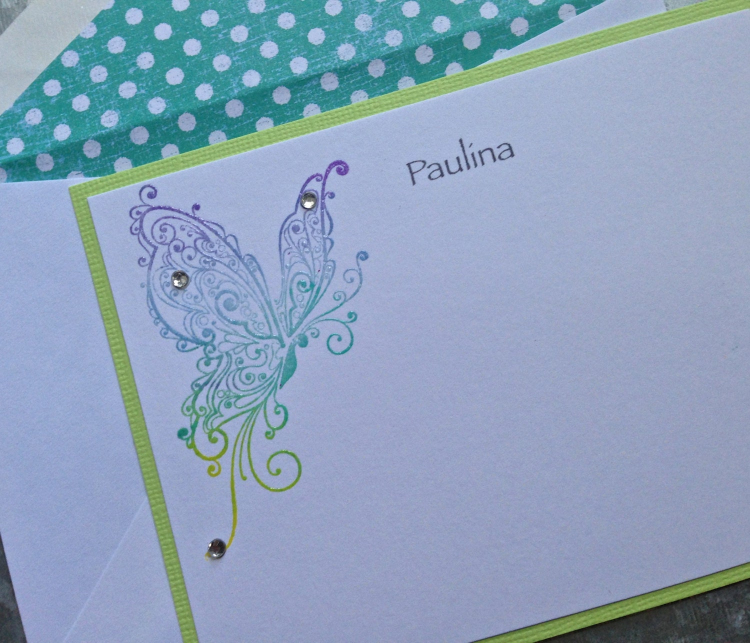 Butterfly Note Cards Personalized Note Cards Butterfly - Etsy