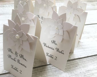 Table Seating Cards - Wedding Seating Cards - Table Cards - Seating Cards - Personalized Seating Card - Place Card - Floral Seating Cards