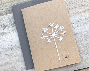 Wish Stationery - Wish Note Card - Wish Card - Dandelion Note Card - Dandelion Stationery - Dandelion Cards - Blank Note Cards -Gift for Her