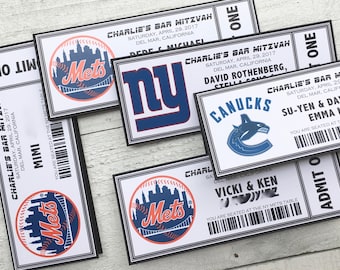 Sports Seating Cards - Sports Place Cards -  Escort Cards - Logo Place Cards - Logo Seating Cards - Bar Mitzvah Accessories - Set of 5