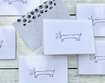 Dachshund Cards - Dachshund Stationery - Dog Note Cards - Dog Lover Cards - Dog Cards - Dog Stationery - Dog Lover Note Cards - Blank Notes