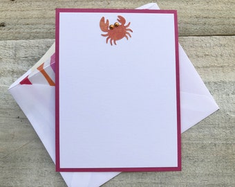 Crab Stationery - Crab Note Cards - Crab Cards - Salt Life Stationery - Salt Life Cards - Salt Life Note Cards - Thank You Notes