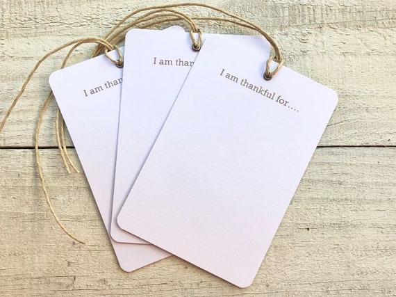 Thankful Gift Tags - Thankful Cards - Thanksgiving Card - I Am Thankful - Thanksgiving Dinner - Thanksgiving Party - Seating Card-Place Card