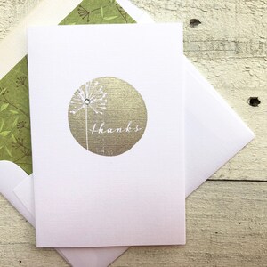 Thank You Note Card - Thank You Cards - Thank You Stationery - Dandelion  Cards - Dandelion Note Cards - Dandelion Stationery -