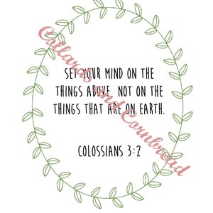 Scripture Digital File of Colossians 3:2