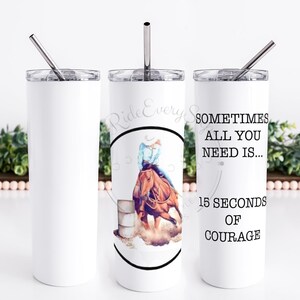Barrel Racing Custom 20 oz. tumbler, Horse Show tumbler, Horse Gifts l Travel Tumbler with lid & straw