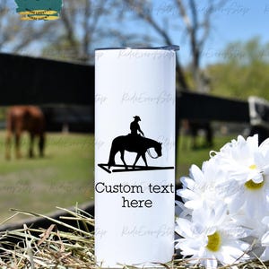 Trail Horse Custom tumbler l Ranch Riding Custom Tumbler l Horse Show tumbler l Horse Gifts l Travel Tumbler with lid & straw