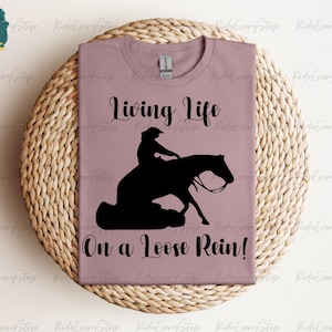 Häst med lösa tyglar - T-shirt: Westernridning