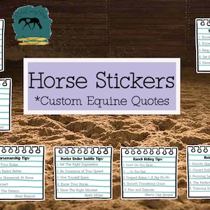 Horse trainer Tips Sticky Note Sticker, Affirmation Sticker, Customizable, AQHA, APHA, NSBA, PtHA, and Horse Stickers