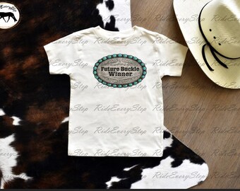 Future Buckle Winner Infant and toddler Apparel, Youth Equestrian, Leadline, and Horse Lover Kids T-shirt