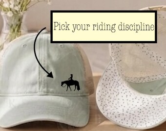 Custom Equine Discipline Washed Mesh Decorative Hat,Trucker Caps, Horse Hat, Horse Showing, Horse lover gift, Equestrian Custom Hat