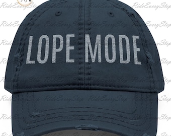 LOPE MODE Embroidery Horse Hat, Distressed Hat, Horse Hat, horse clothing, Horse lover gift, Equestrian Custom Hat