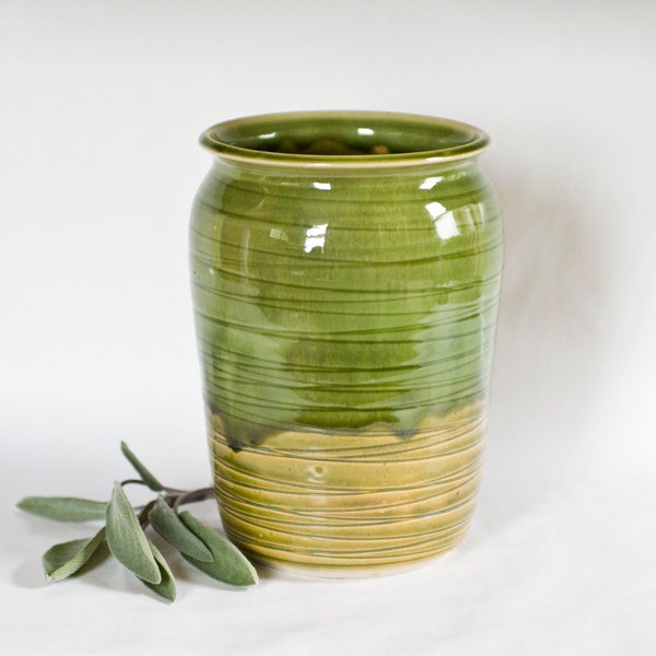 Ceramic Crock, Utensil Jar