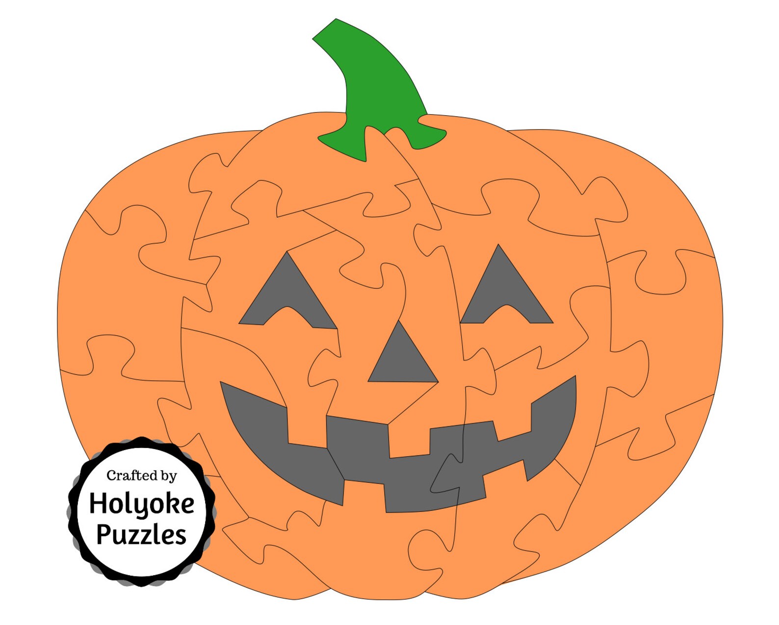 Halloween Jack O Lantern Puzzle Pattern PDF PNG SVG Digital Etsy