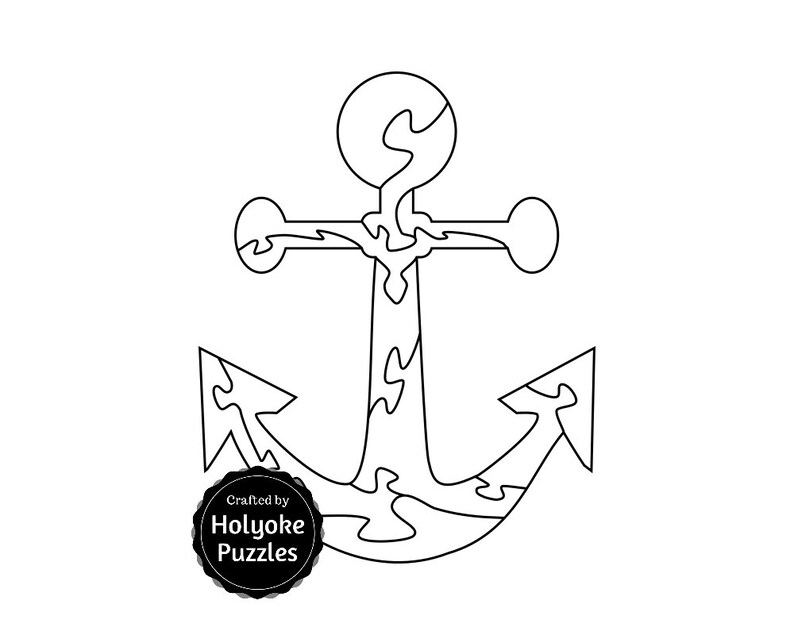 Anchor Puzzle Pattern PDF PNG SVG Digital Download Etsy