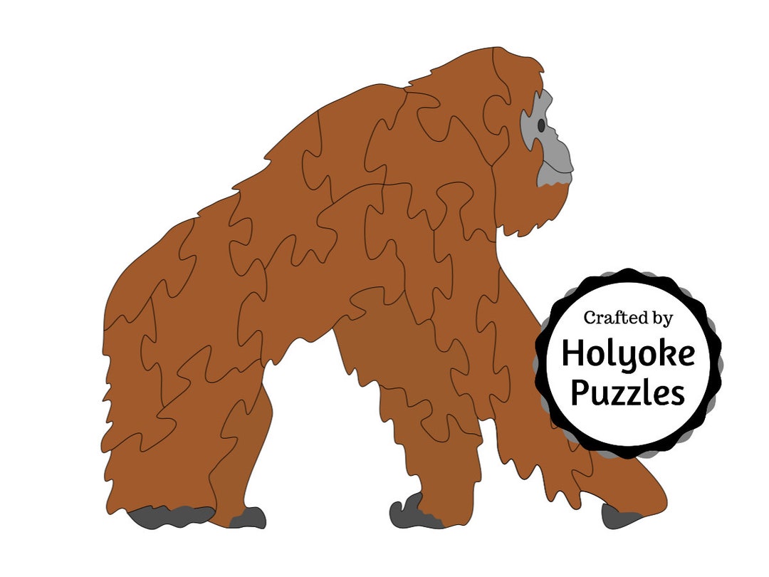 Orangutan Puzzle Pattern PDF PNG SVG Digital Download Etsy