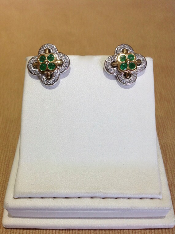Diamond and Emerald Earrings