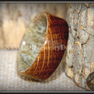 Bentwood Antler Ring - "The Whiskey Hunter" Whiskey Oak Barrel on Antler