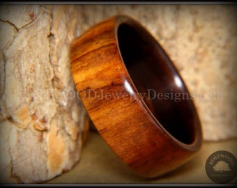 Bentwood Ring - Desert Ironwood on Ebony Core Handcrafted Durable and Unique
