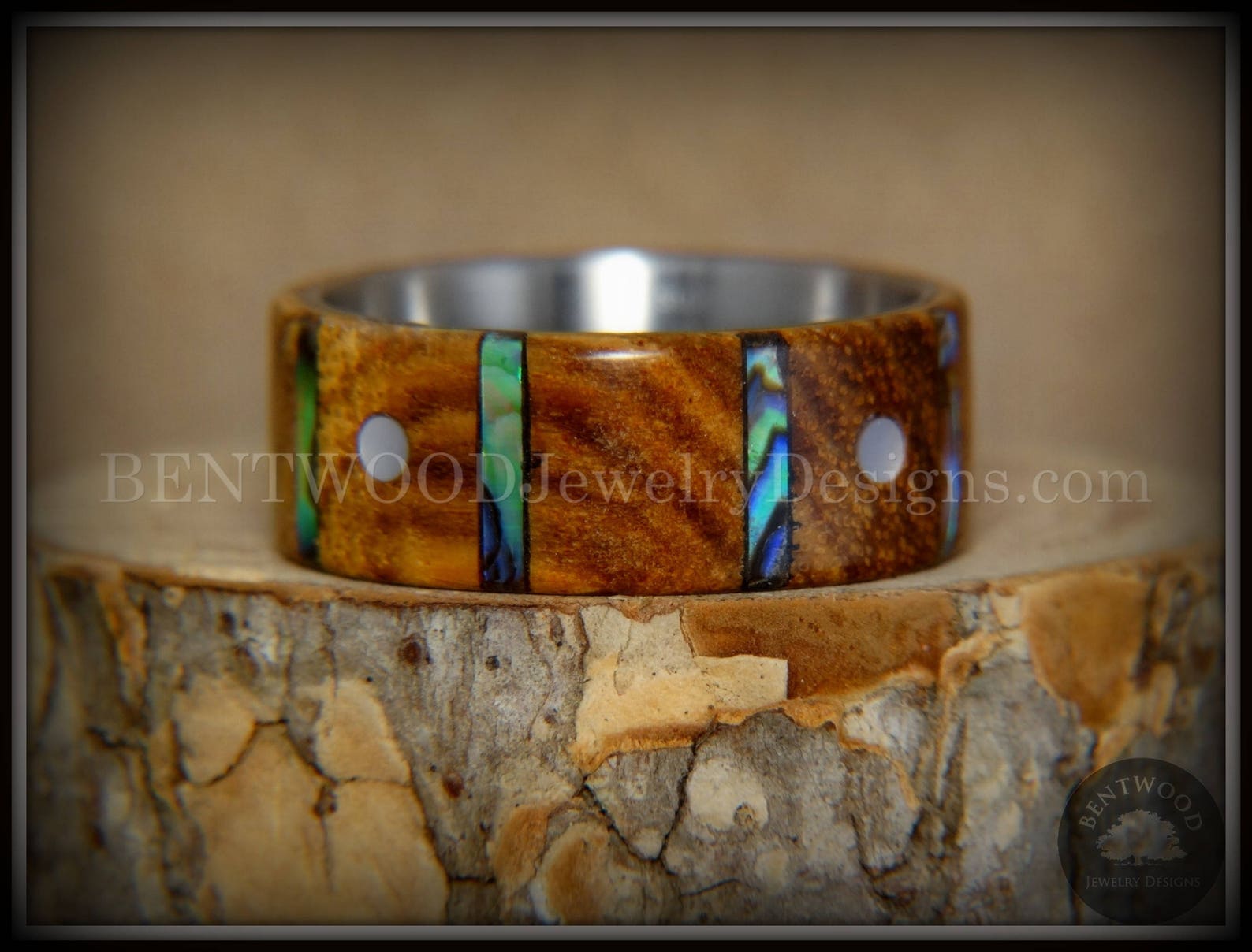 Bentwood Ring frets Zebrawood on Titanium With - Etsy