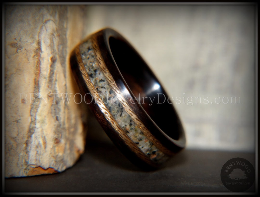 Bentwood Ring Crafted From Ebony Birdeye Wood Northern 46 OFF