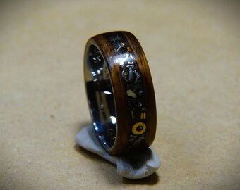 SIZE 9 - Rosewood Watch Parts Inlay Stainless Steel Core