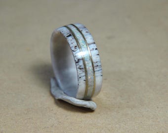 SIZE 12 - Antler Gold Wire Opal Inlays