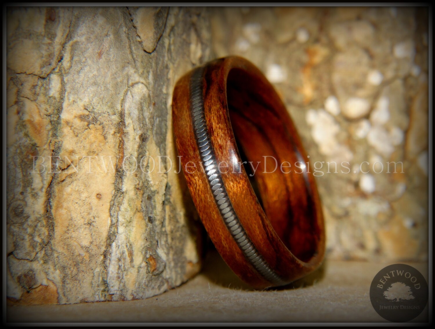 Bentwood ring deals inlay